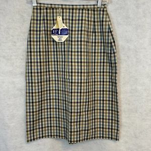 Vintage Plaid A-Line Skirt Petite Juniors NWT